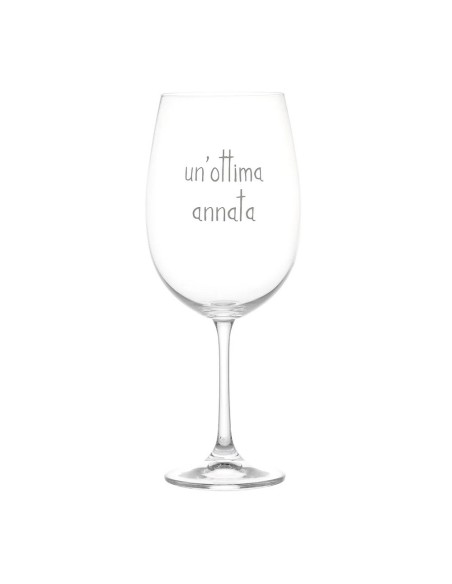 Coppia di Calici da vino "Un'ottima annata" Simple Day 64 cl
