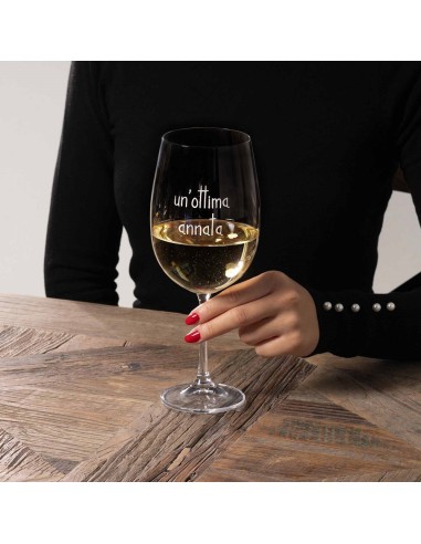 Coppia di Calici da vino "Un'ottima annata" Simple Day 64 cl