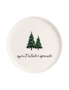 Piatto Panettone con alberi di Natale "Ogni Natale è speciale" Simple Day