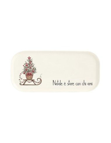 Vassoietto natalizio con slitta "Natale è stare con chi ami" Simple Day