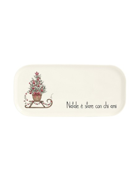 Vassoietto natalizio con slitta "Natale è stare con chi ami" Simple Day