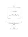 Alzata con Campana natalizia in vetro per dolci "I dolci di Natale" Simple Day