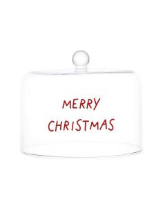 Alzata con Campana natalizia in vetro per dolci "Merry Christmas" Simple Day 2