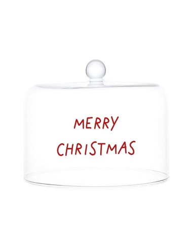 Alzata con Campana natalizia in vetro per dolci "Merry Christmas" Simple Day