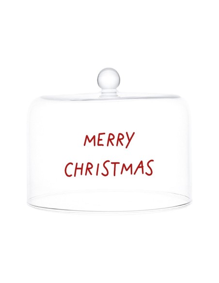 Alzata con Campana natalizia in vetro per dolci "Merry Christmas" Simple Day
