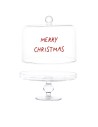 Alzata con Campana natalizia in vetro per dolci "Merry Christmas" Simple Day