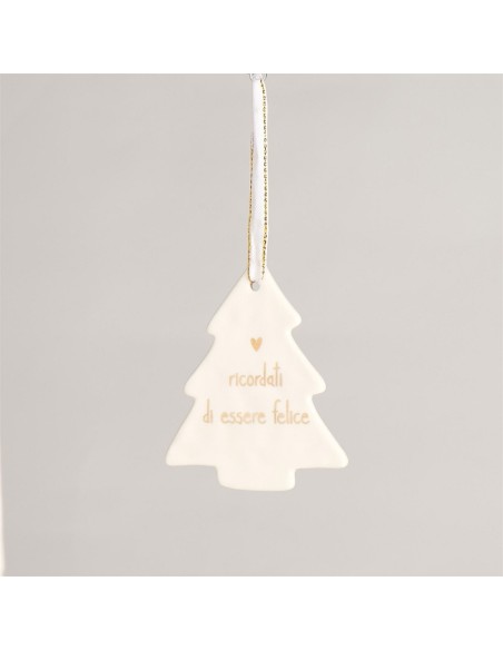 Albero di Natale da appendere "Ricordati di essere felice" Simple Day
