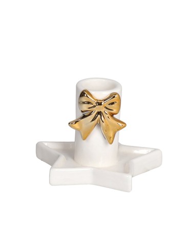 Set 3 portacandela con Fiocco natalizio Christmas Classy