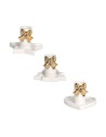Set 3 portacandela con Fiocco natalizio Christmas Classy