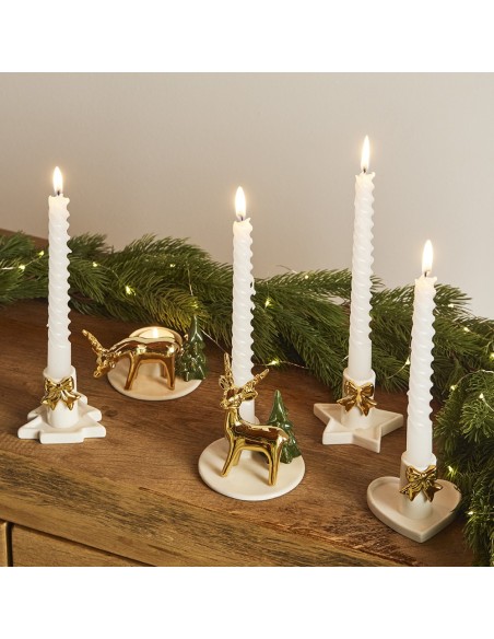 Set 3 portacandela con Fiocco natalizio Christmas Classy
