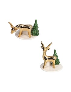 Set 2 portacandela renna natalizia Christmas Classy Andrea Fontebasso