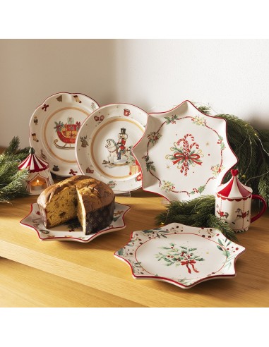 Piatto Panettone con regali e slitta Christmas Vintage Xmas Andrea Fontebasso