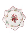 Piatto Panettone con candy canes Christmas Mistletoe Festival
