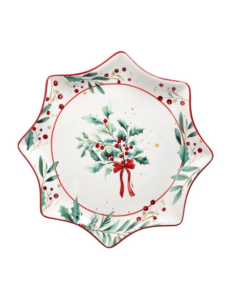 Piatto Panettone con vischio natalizio Christmas Mistletoe Festival Andrea Fontebasso