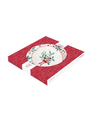 Piatto Panettone con vischio natalizio Christmas Mistletoe Festival