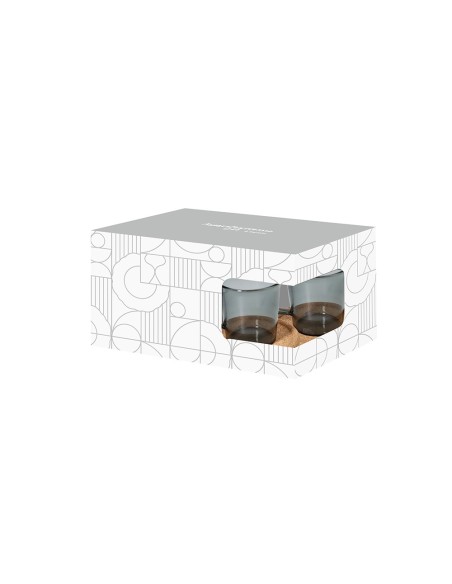 Set 2 tazze caffè grigio con piattino Dolce Casa Outline