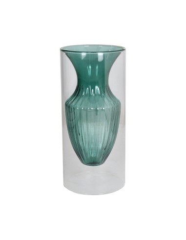 Vaso borosilicato verde Glass Design Elephros