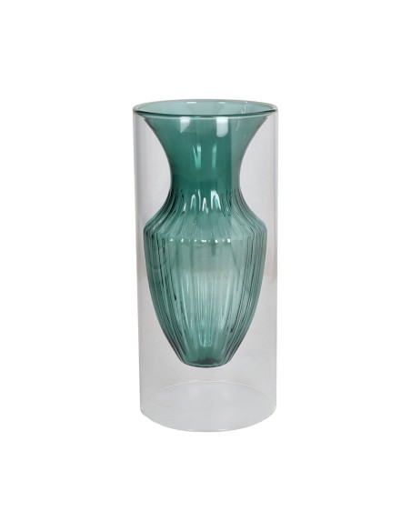 Vaso borosilicato verde Glass Design Elephros