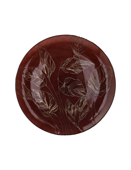 Piatto vetro ambra Galassia Calathea