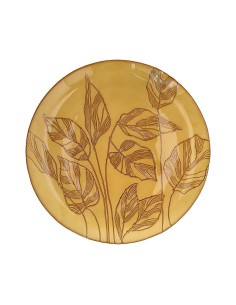 Piatto vetro caramello Galassia Calathea