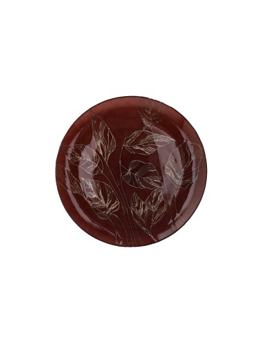 Piatto vetro ambra piccolo Galassia Calathea Andrea Fontebasso
