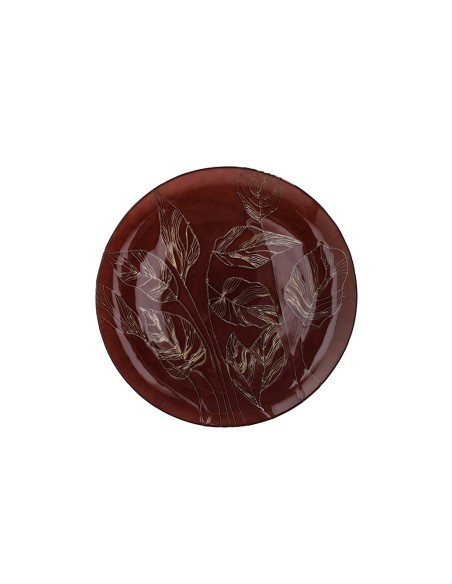 Piatto vetro ambra piccolo Galassia Calathea Andrea Fontebasso