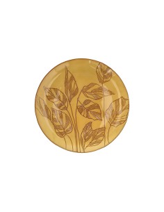 Piatto vetro caramello piccolo Galassia Calathea