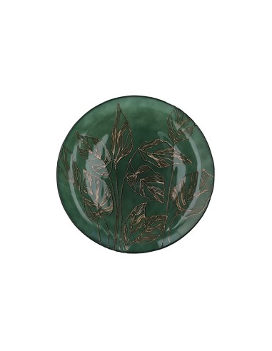 Piatto vetro verde piccolo Galassia Calathea
