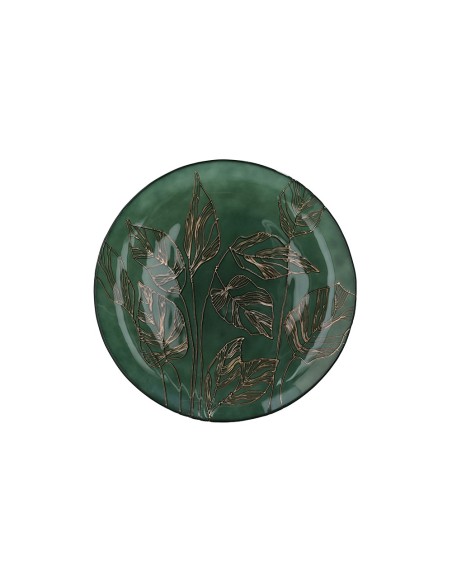 Piatto vetro verde piccolo Galassia Calathea