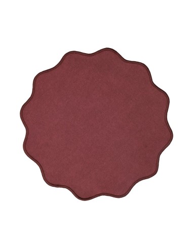 Tovaglietta rotonda burgundy Glamour Dalia Andrea Fontebasso