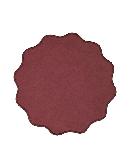 Tovaglietta rotonda burgundy Glamour Dalia Andrea Fontebasso