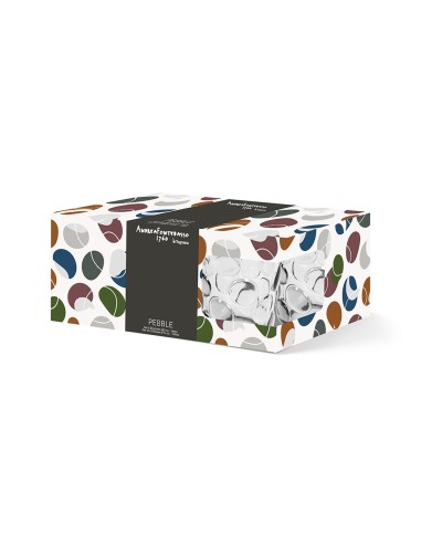 Set 6 bicchieri trasparenti Pebble