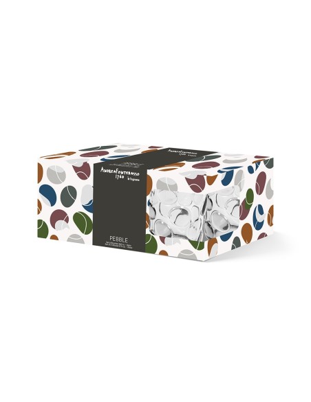 Set 6 bicchieri trasparenti Pebble