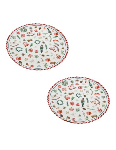 Box 2 Tovagliette sottopiatto Christmas Pattern