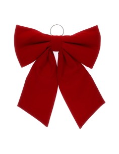 Fiocco natalizio in velluto rosso Xmas