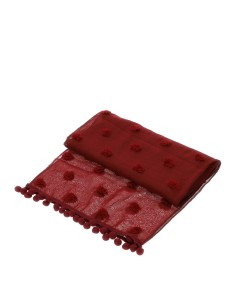 Runner natalizio bordeaux con Pompon Xmas
