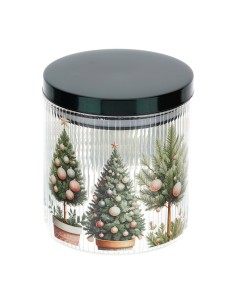 Barattolo in vetro natalizio con tappo ermetico Xmas