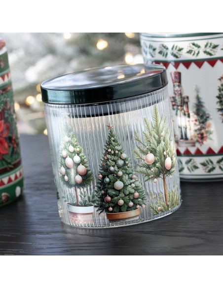 Barattolo in vetro natalizio con tappo ermetico Xmas