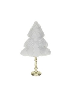 Albero di Natale in peluche bianco imbottito