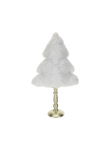 Albero di Natale in peluche bianco imbottito