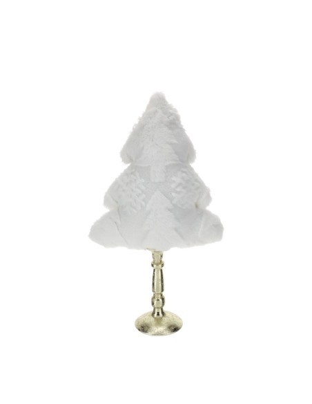 Albero di Natale in peluche bianco imbottito