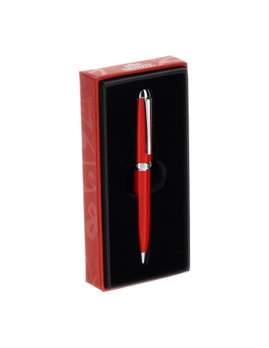 Penna a sfera in acciaio rossa