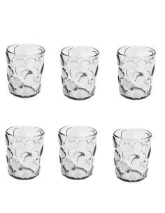 Set 6 bicchieri trasparenti Pebble