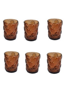 Set 6 bicchieri marroni Pebble