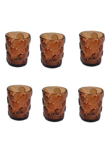 Set 6 bicchieri marroni Pebble