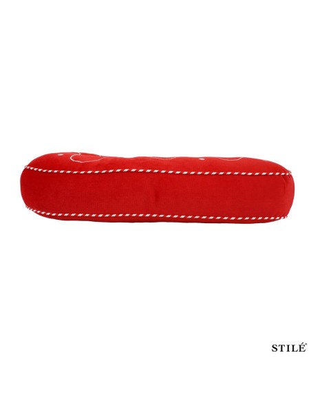 Cuscino natalizio a forma di Candy Canes rosso