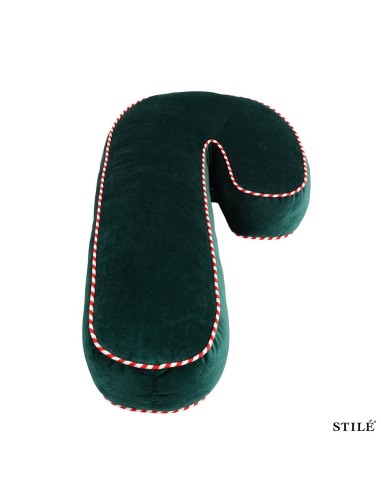 Cuscino natalizio a forma di Candy Canes verde