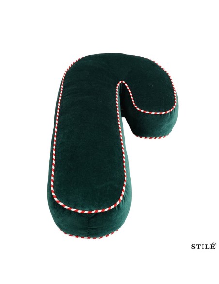 Cuscino natalizio a forma di Candy Canes verde