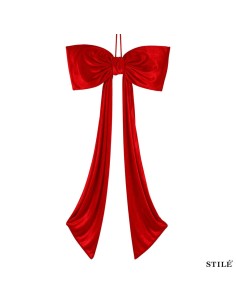 Fiocco natalizio in velluto rosso 270 cm