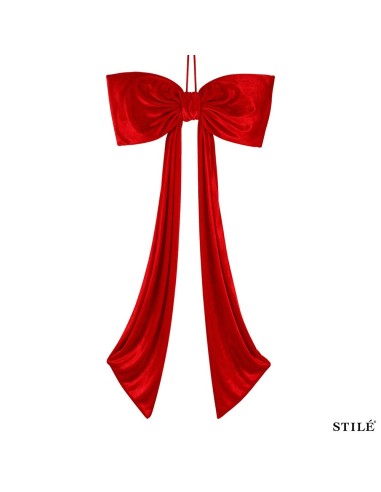Fiocco natalizio in velluto rosso 270 cm